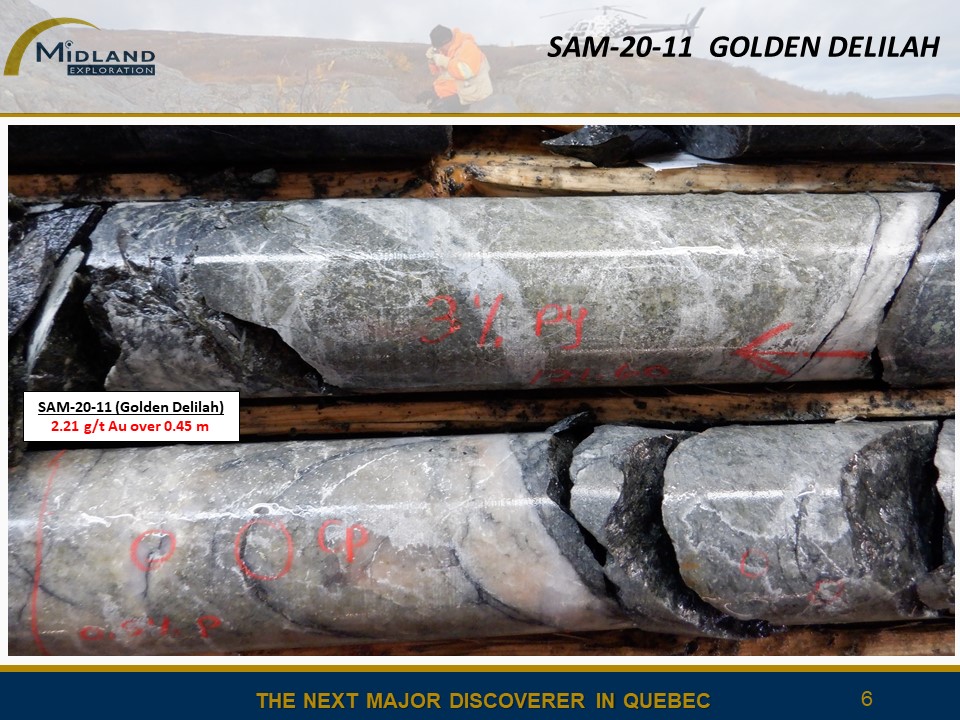 Figure 6 Golden Delilah Zone Hole 11