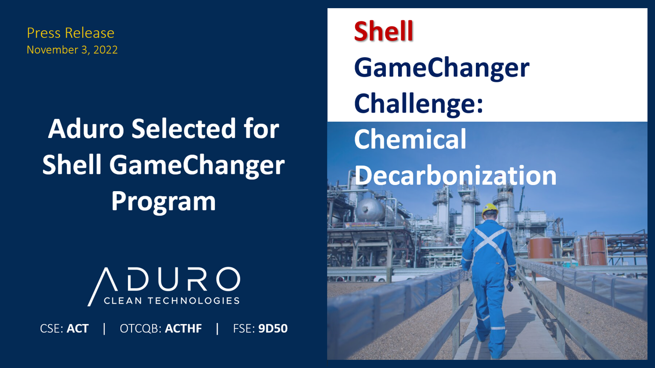 Aduro Selected for Shell GameChanger Program