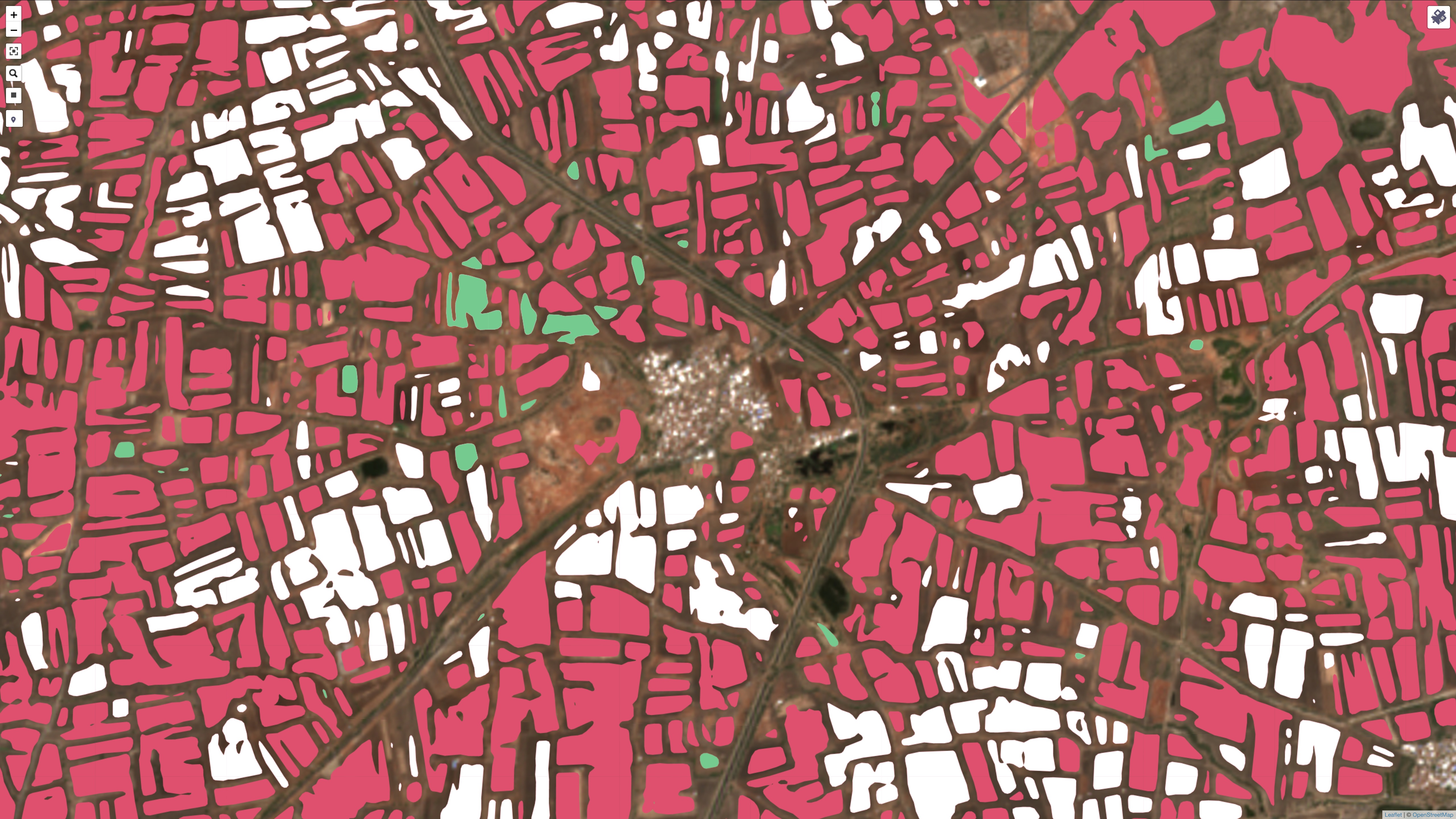 AI map of all crops, conventional cotton and organic cotton