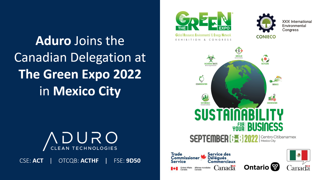 Aduro se une a la delegación canadiense en Green Expo 2022