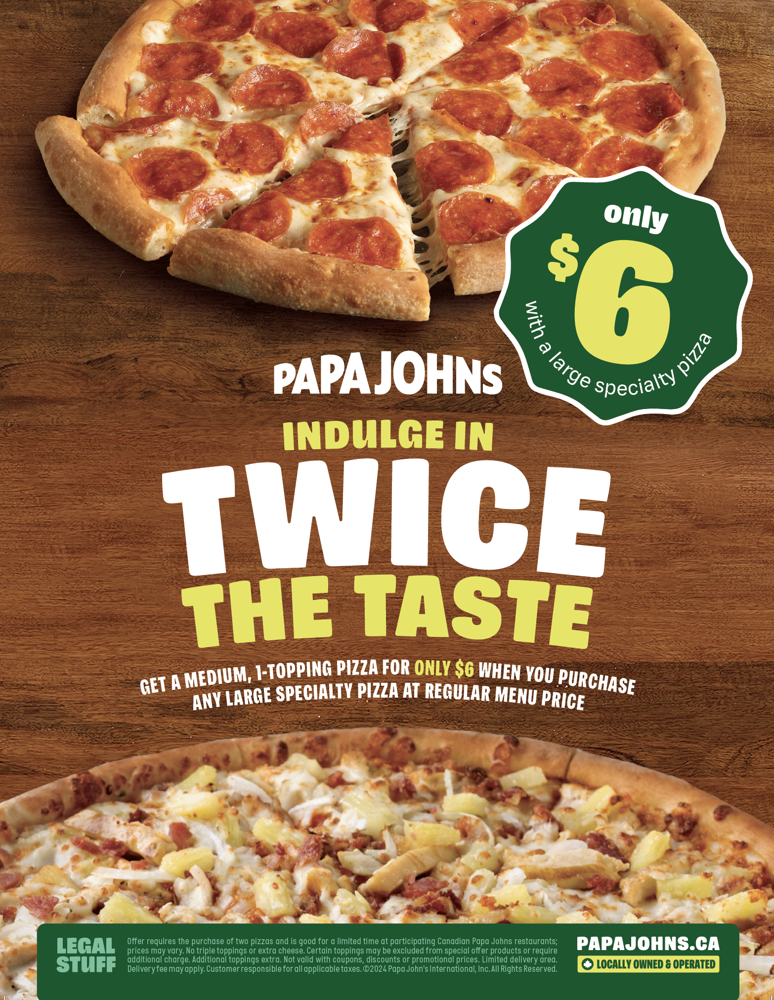 Papa Johns Brings a New Deal Just to Canada