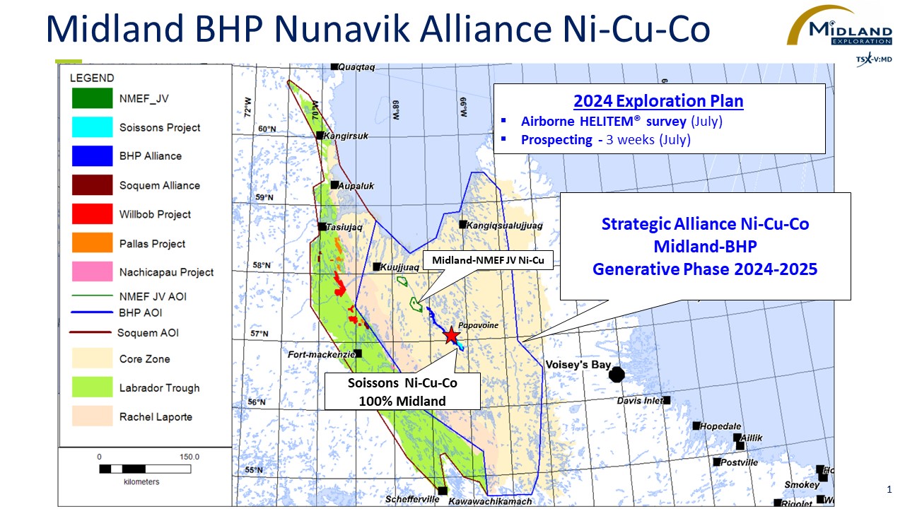 Figure 1 Midland-BHP Nunavik Alliance Ni-Cu-Co