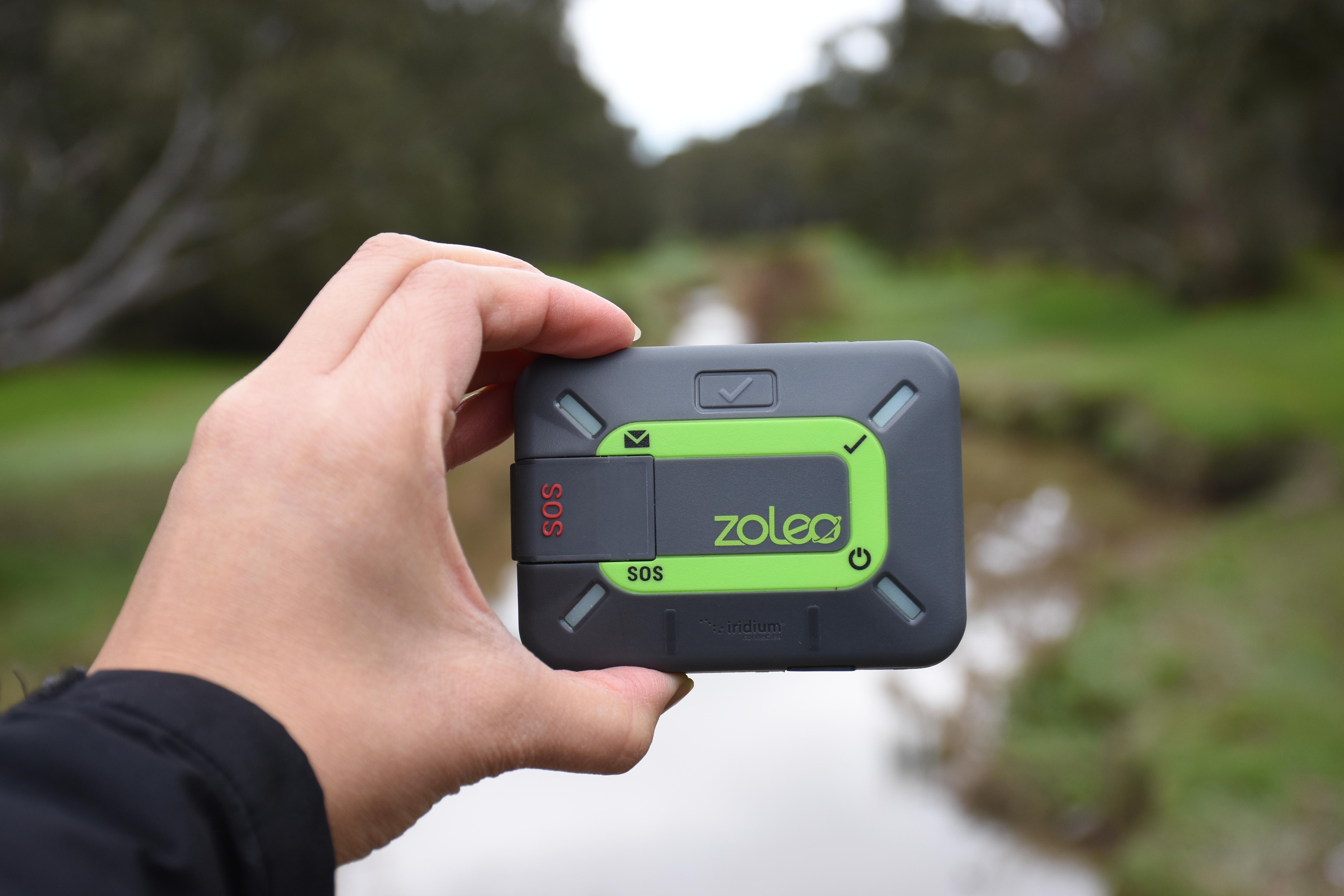 ZOLEO™ satellite communicator in hand