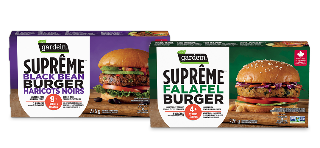 Gardein® SUPRÊME™ Black Bean Burger and SUPRÊME™ Falafel Burger 
