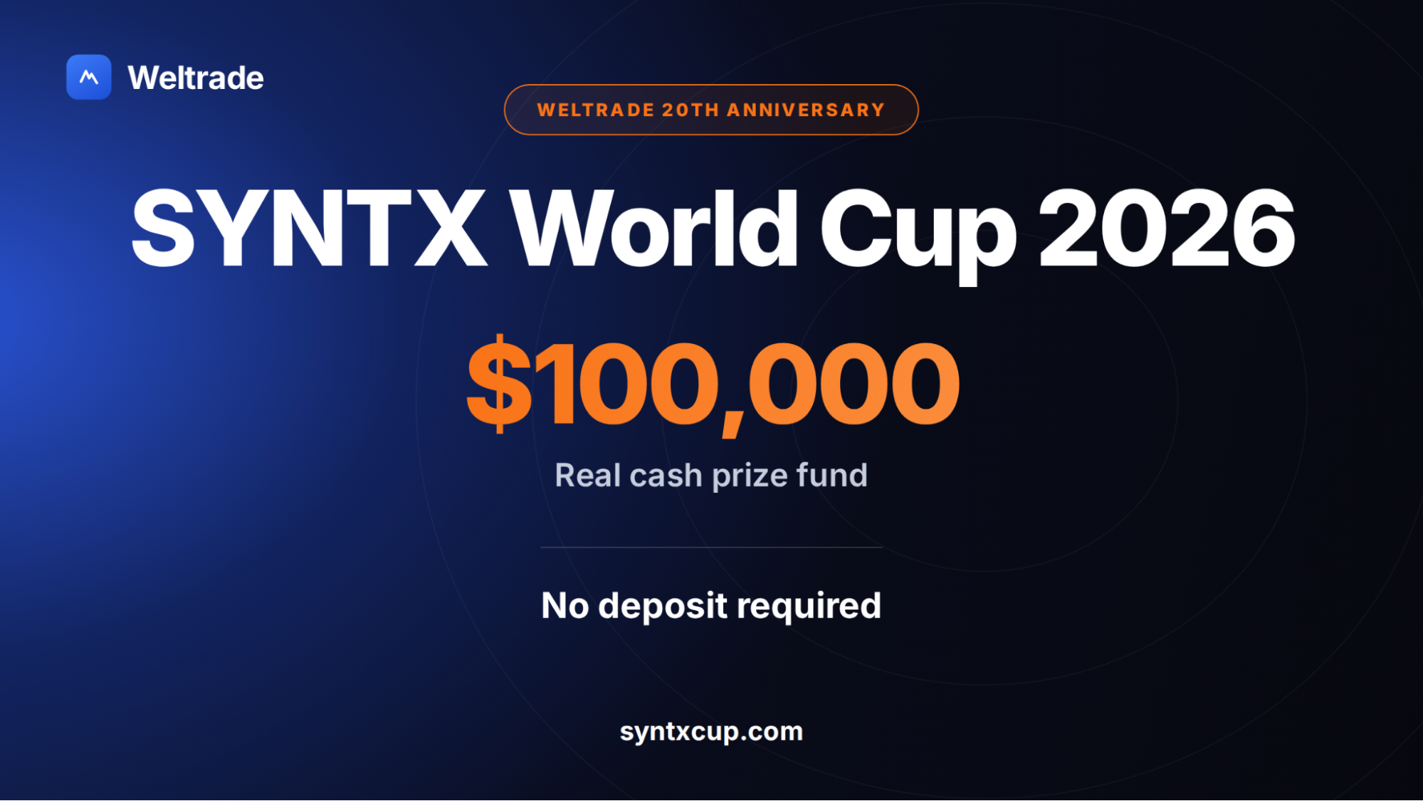 Weltrade Announces Synthetics Trading World Cup 2026 with 100000$ prize fund to celebrate 20th Anniversary
