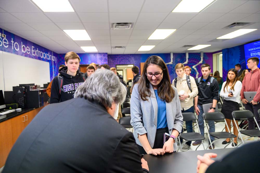 Apple Co-Founder and High Point University’s Innovator in Residence Steve Wozniak spent the day mentoring High Point University students. 