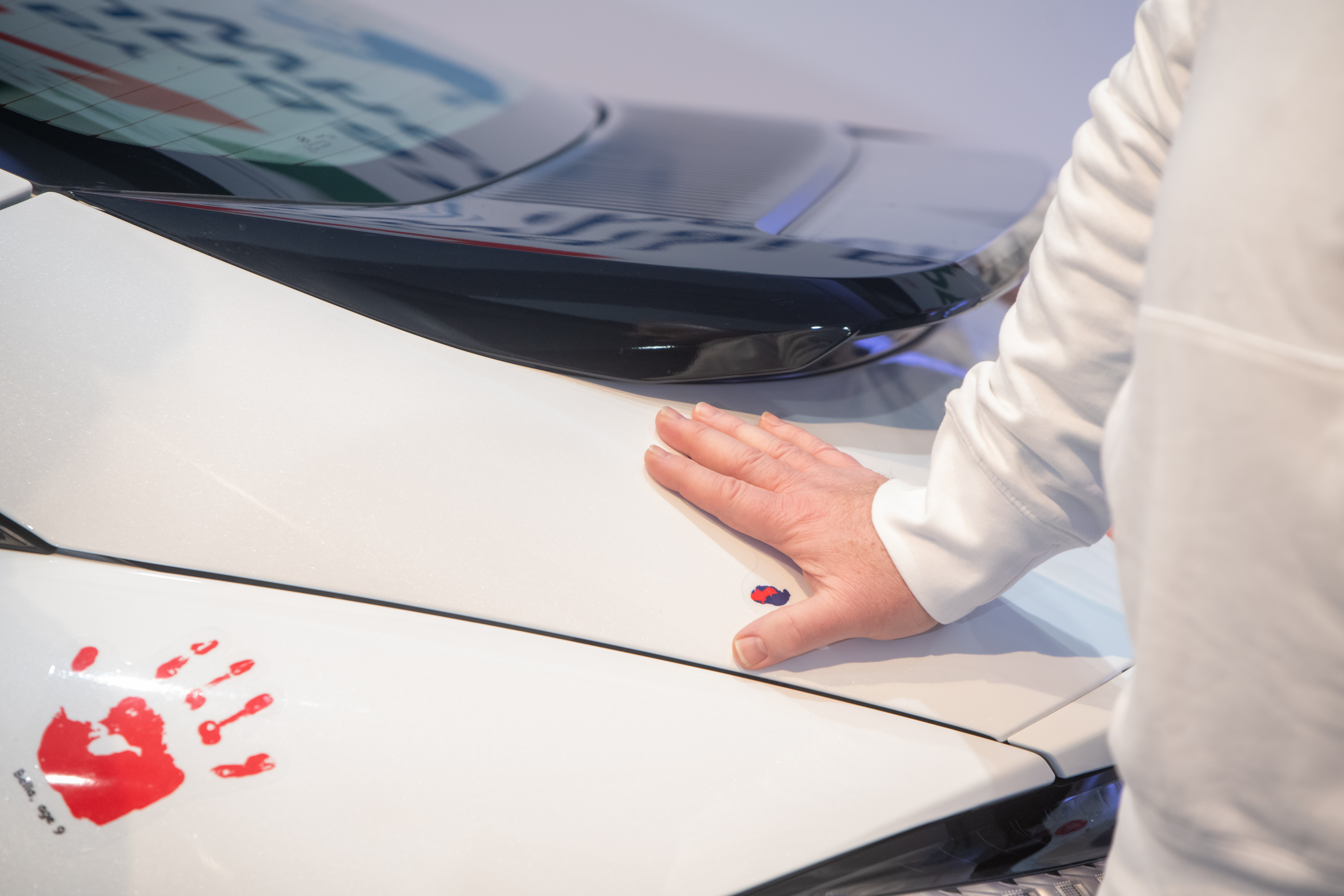 Contestant during the Hands on Hope contest during the Washington, D.C. Auto Show.