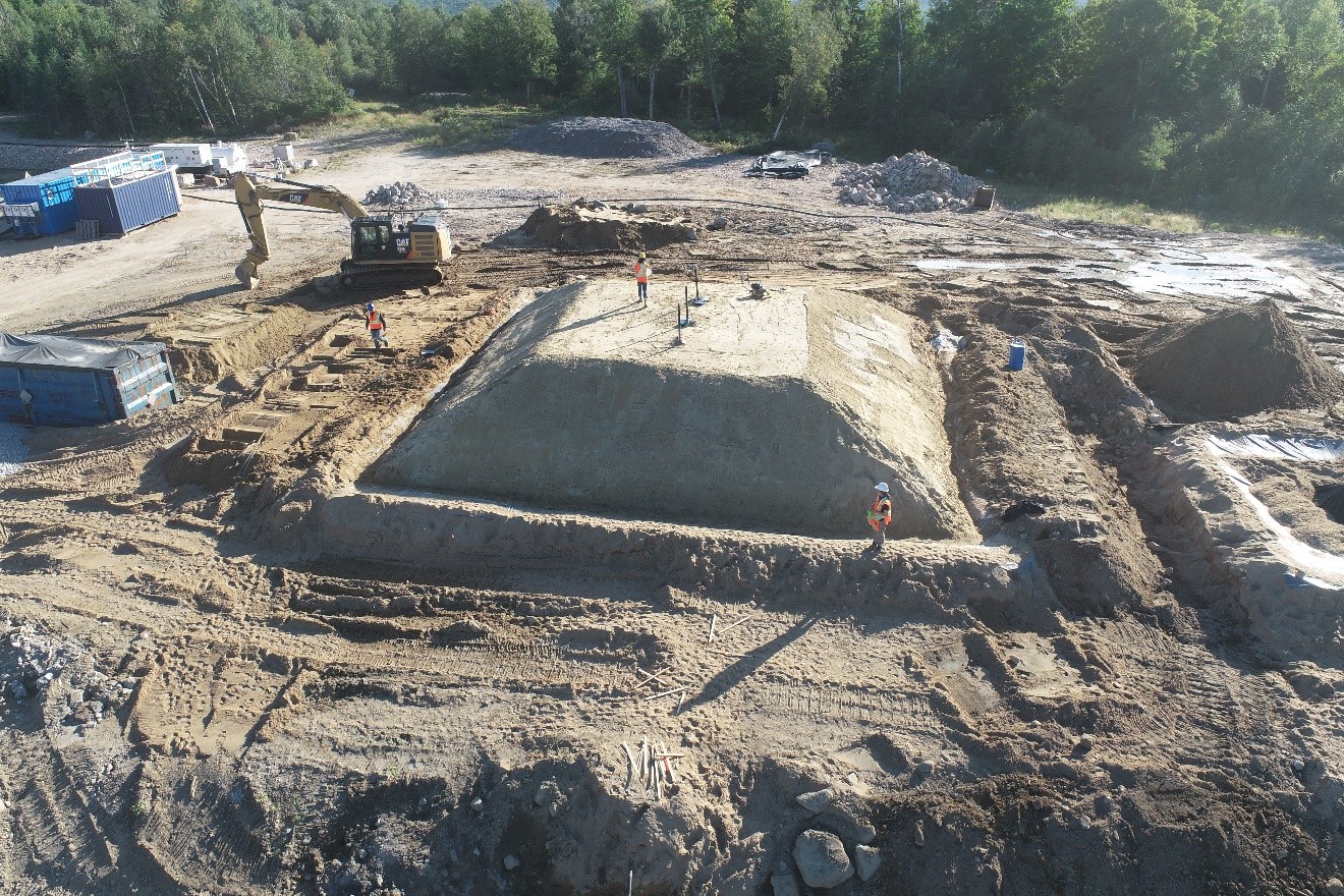 Picture of the co-disposal cell at Nouveau Monde’s demonstration site, September 2020
