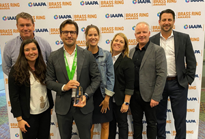 The Vortex International team celebrated winning a 2022 IAAPA Brass Ring Best New Product Exhibitor Award for its Dream Tunnel™, the world’s first fully immersive aquatic attraction.