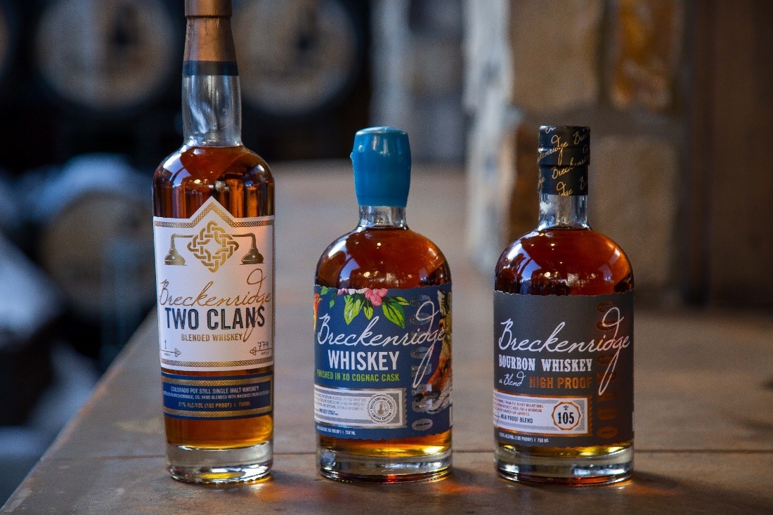 Gold Awarded to Breckenridge Distillery Two Clans, Breckenridge Collectors Art Series’ XO Cognac Cask Finish, and Breckenridge 105 High Proof