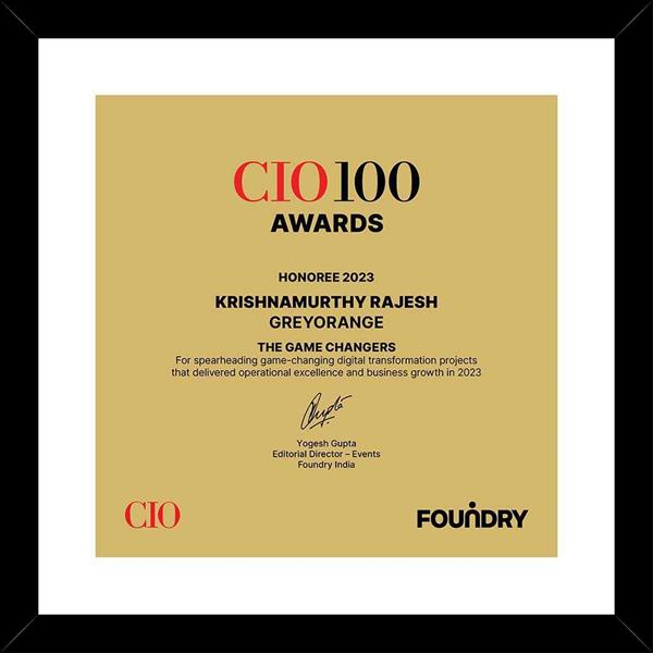 GreyOrange, 2023 CIO 100 Award Recipient