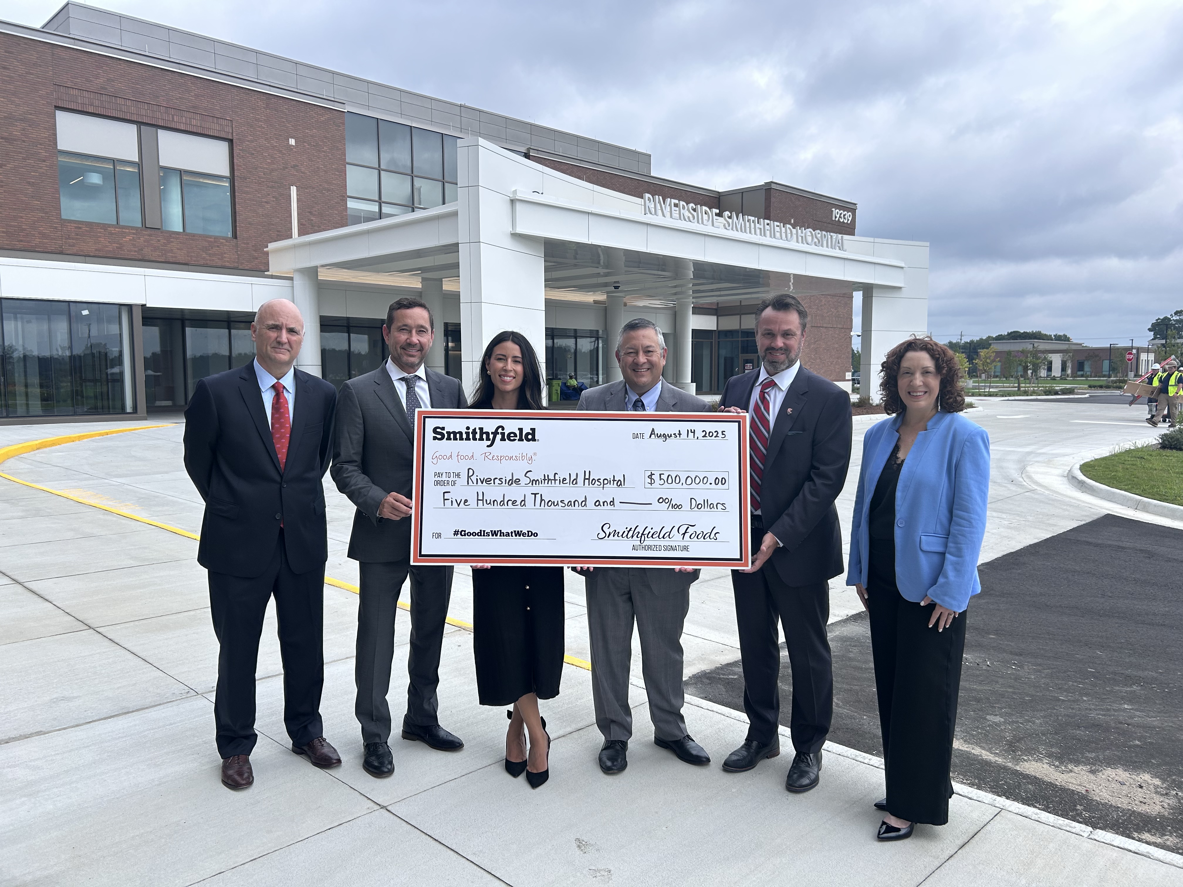 Riverside Smithfield Hospital Donation 