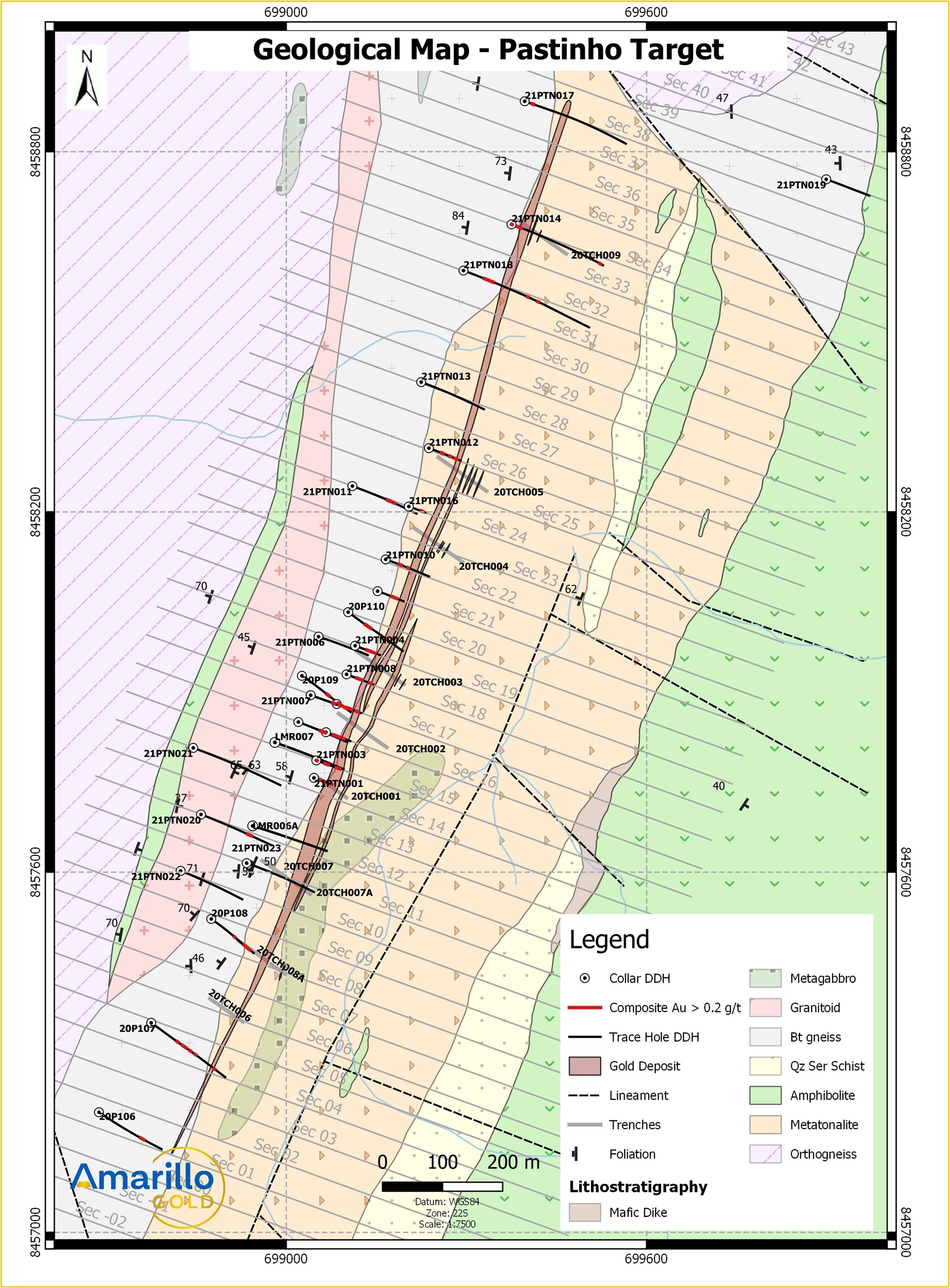 FIGURE 2: GEOLOGY OF THE PASTINHO GOLD DEPOSIT