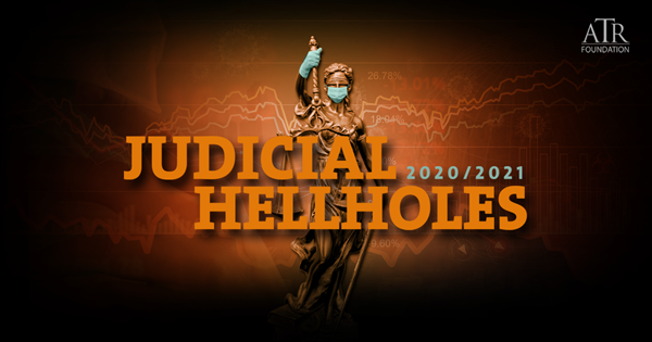 Judicial Hellholes 2020-2021 promotional graphic; additional graphic and video assets are available.