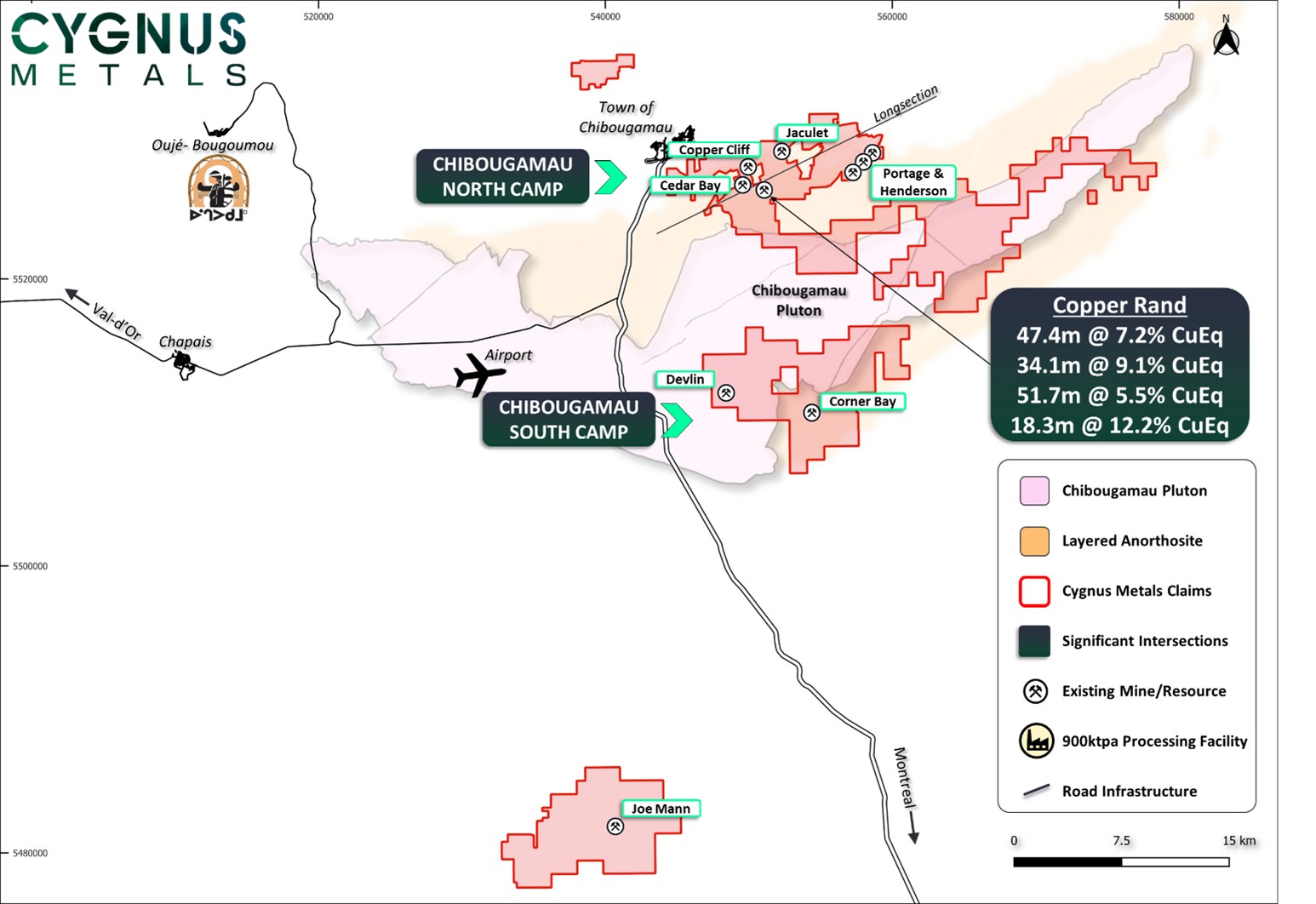 Figure 1. 18 km of prospective strike