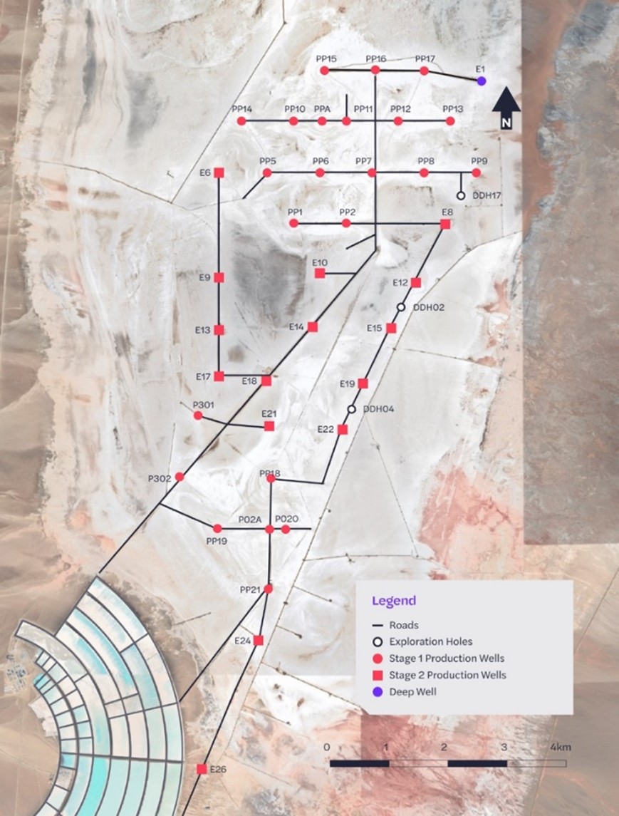 Olaroz production well locations