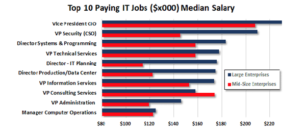 Top 10 paying IT jobs