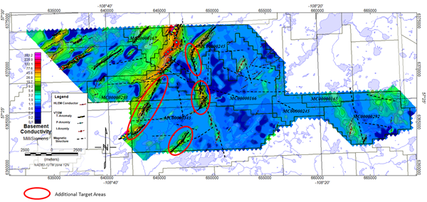 Figure 2 – East Preston Project Target Area Location Map with VTEM Interpretation
