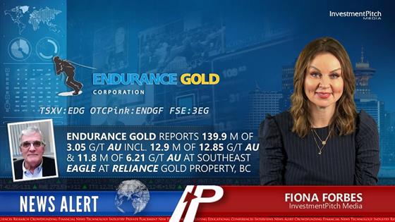Endurance Gold reports 139.9 metres of 3.05 gpt gold including 12.9m of 12.85 gpt gold & 11.8m of 6.21 gpt gold at Southeast Eagle at Reliance Gold Property, BC: Endurance Gold reports 139.9 metres of 3.05 gpt gold including 12.9m of 12.85 gpt gold & 11.8m of 6.21 gpt gold at Southeast Eagle at Reliance Gold Property, BC