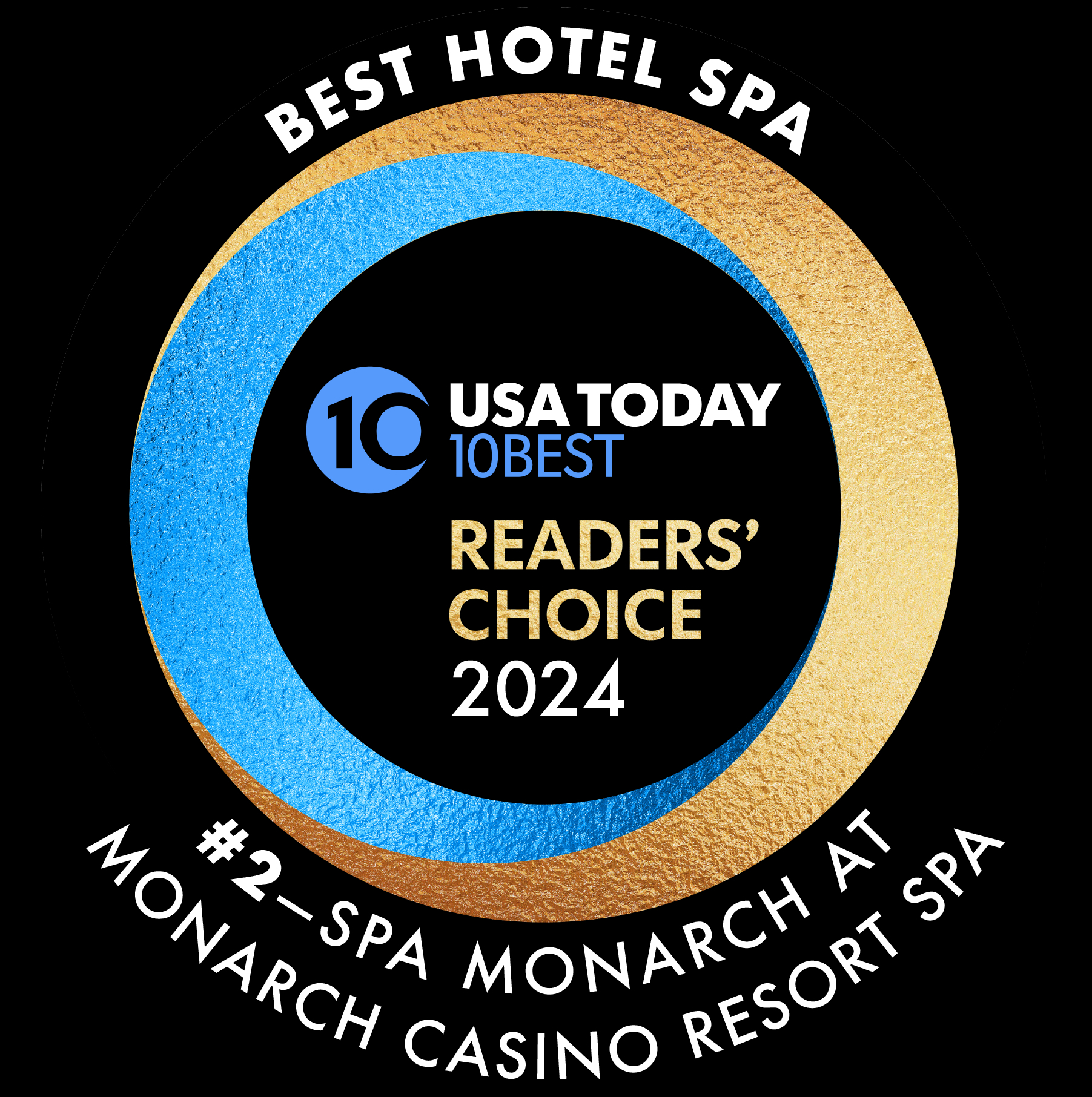 Spa Monarch as the second best hotel spa in the nation by USA Today 10Best readers.