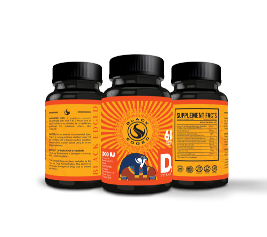 Black Edged just developed Black Edged “D,” a vitamin D supplement with 5,000 daily international units. “Most people don’t even know they have vitamin D deficiency,” said Ernesto Sigmon, CEO of Houston-based Black Edged. “The deficiency is a critical health issue for many people, but we found that no one was specifically educating people of color about this problem.”