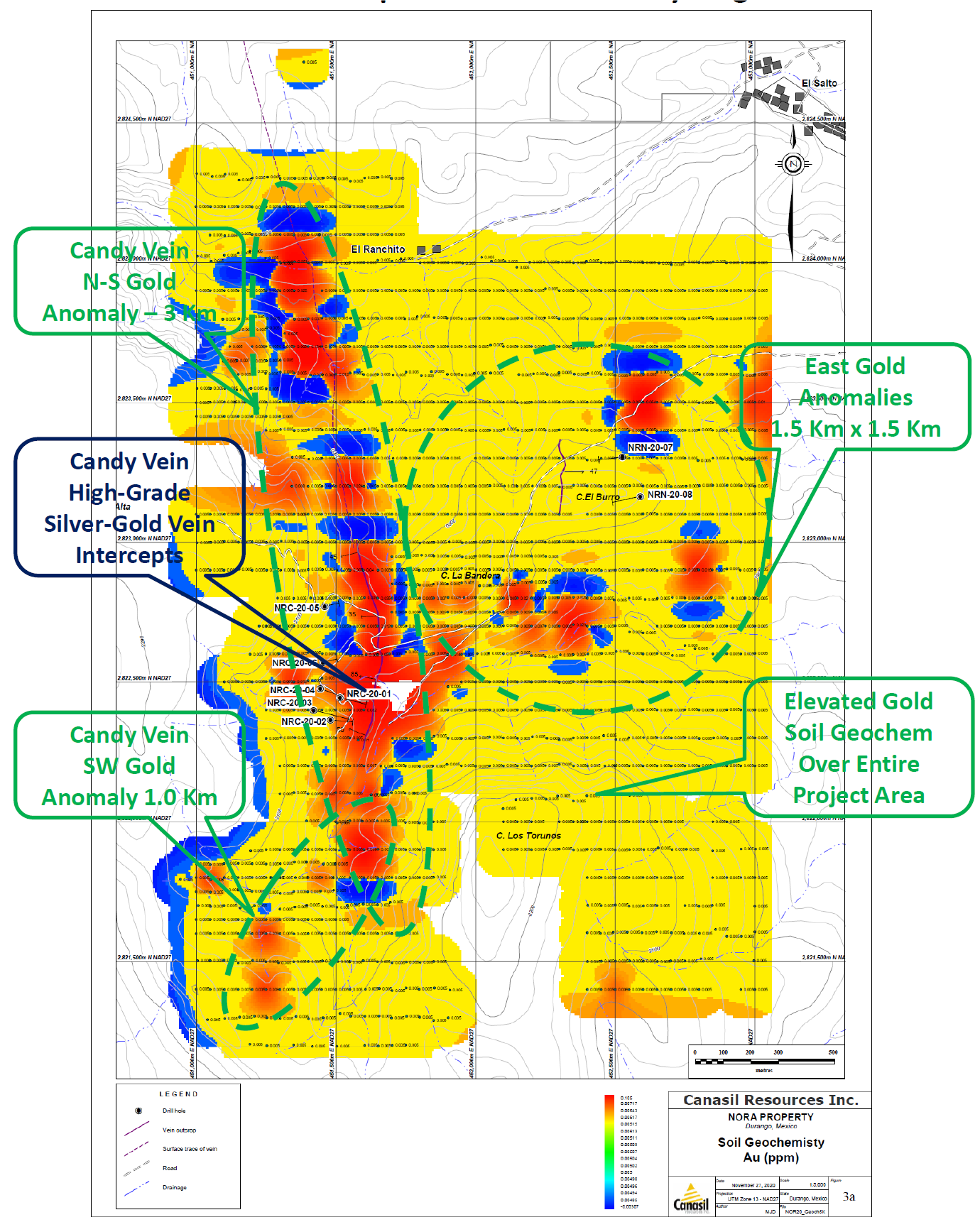 GOLD Soil Geochemical Anomalies Map