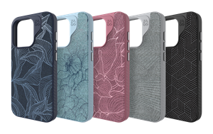 Drop resistant up to 13 feet (4m), London Snap is available in five colors: navy botanical, dusty rose, floral teal, gray geo, and black geo.