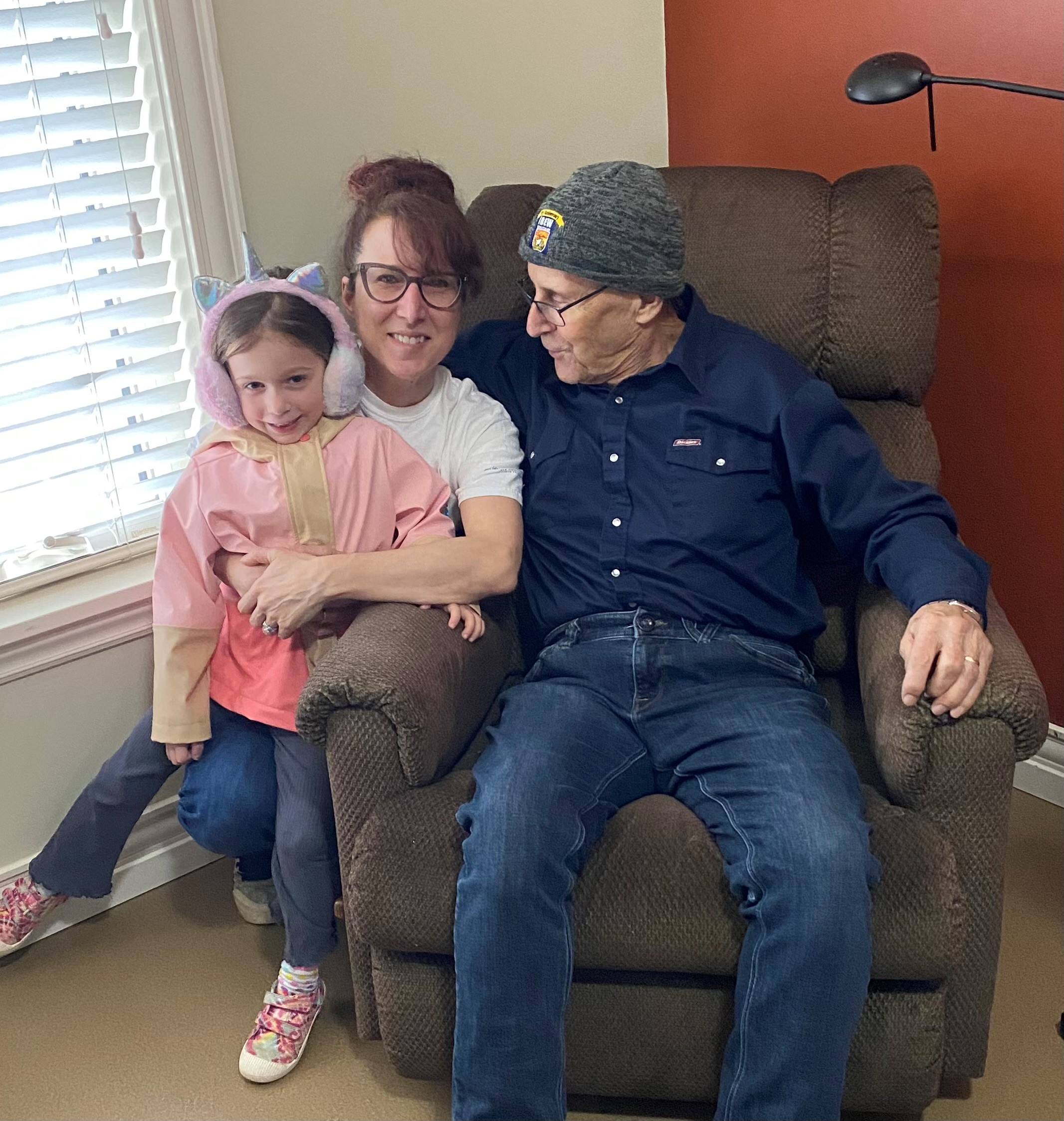 Marie-Paule avec son père et sa nièce