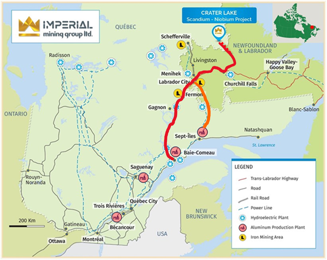 Figure 1 – Crater Lake Transportation Logistics Tradeoff Plan Map