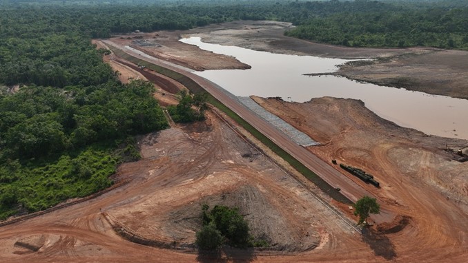 Completed water reservoir.