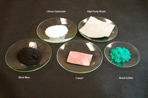 Figure 2: Black Mass - Lithium Hydroxide - Copper - Nickel - Nickel Sulfate