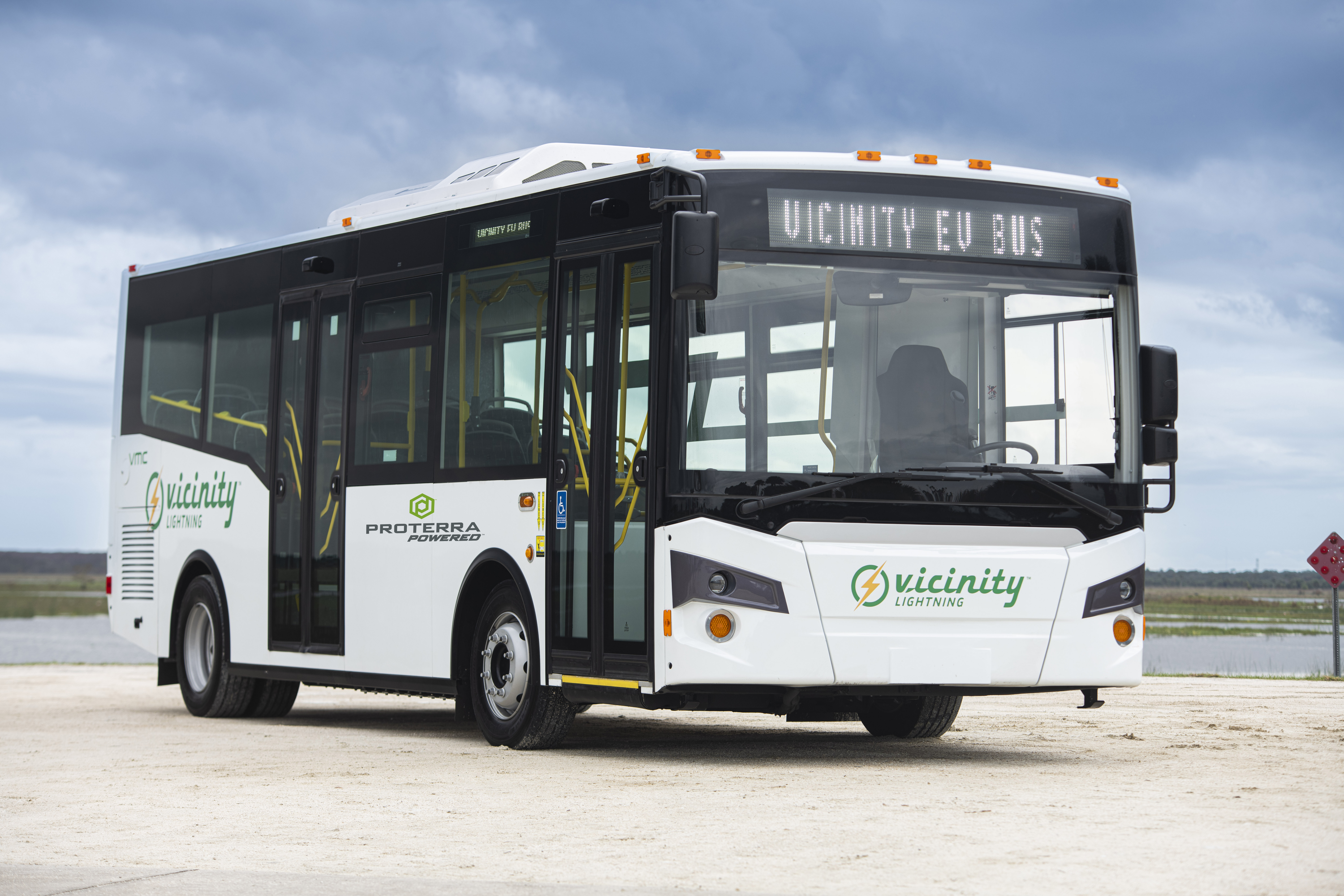 The Proterra Powered Vicinity Lightning electric transit bus