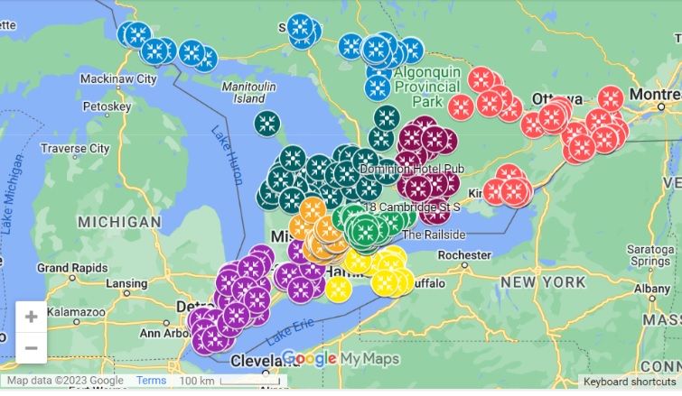 Map I: Southern Ontario to Northeast Ontario