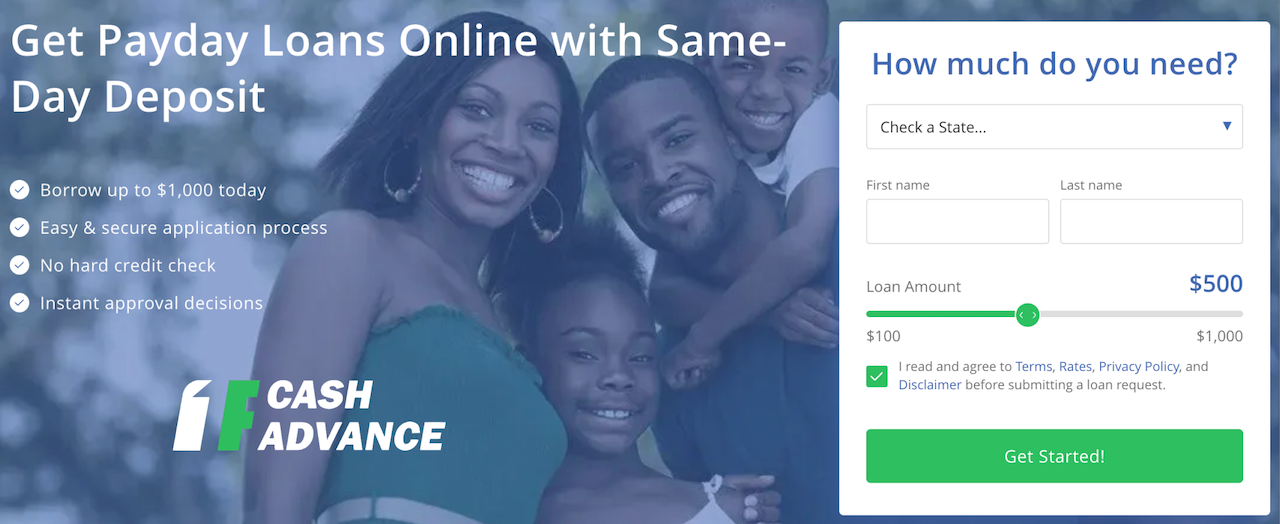 1F Cash Advance Launches a New Payday Product Offering Same Day Loans with Instant Approval and No Credit Check