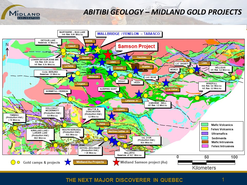 Figure 1 Abitibi projects