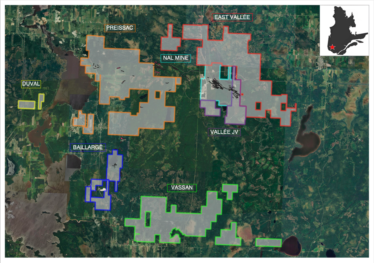 Figure 1 – Trenching/Channel sampling location at Preissac-Lacorne property 