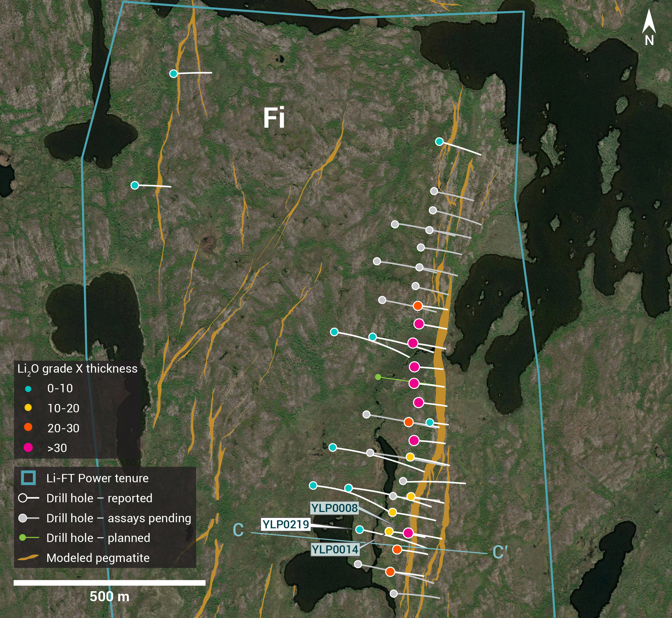 Individual Drill plans YK pegmatites NR 29 GT Fi