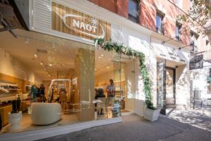 Storefront of new NAOT store in SoHo the neighborhood of New York City.