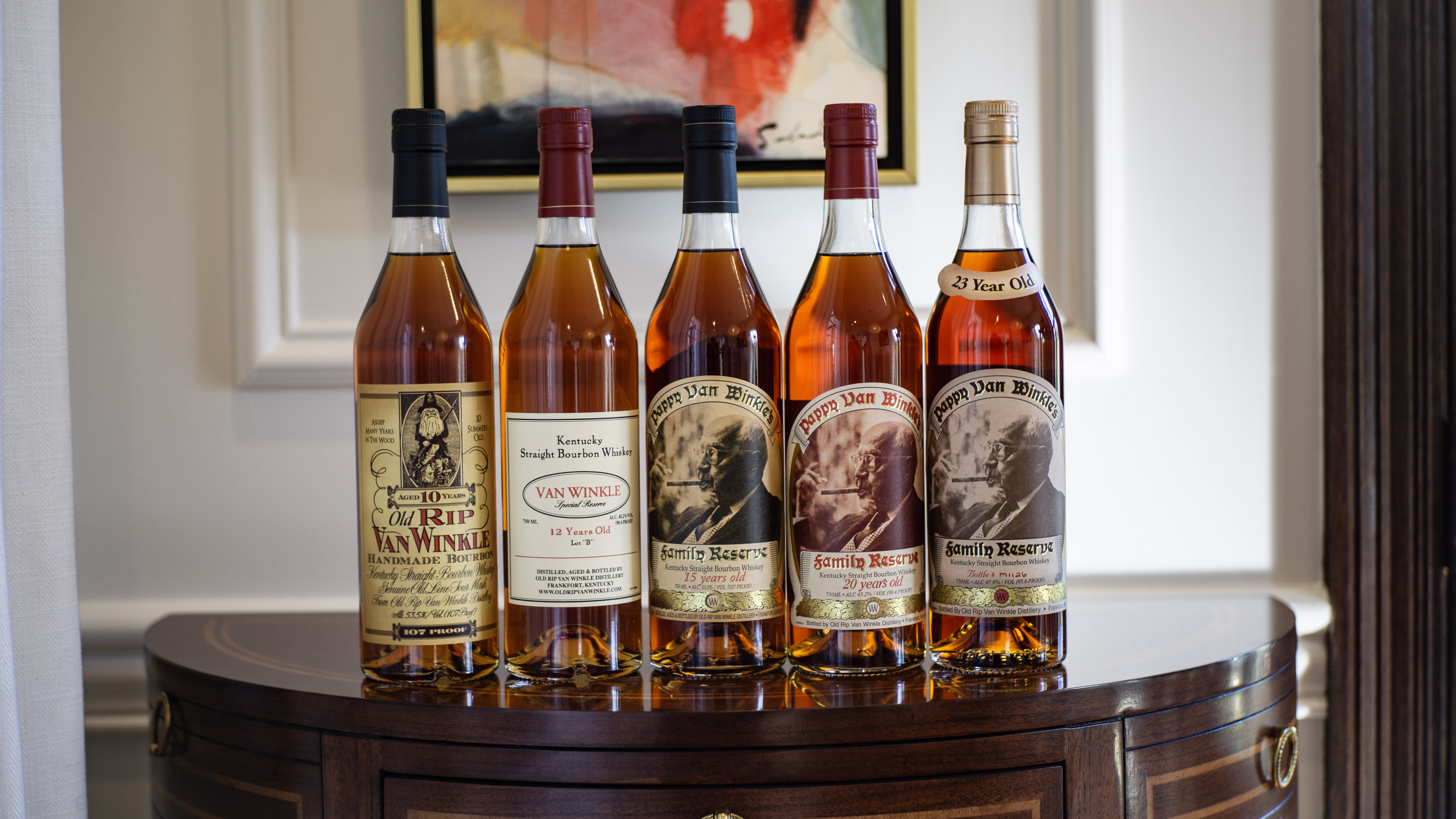 A Pappy vertical being raffle off as part of 22 separate lots