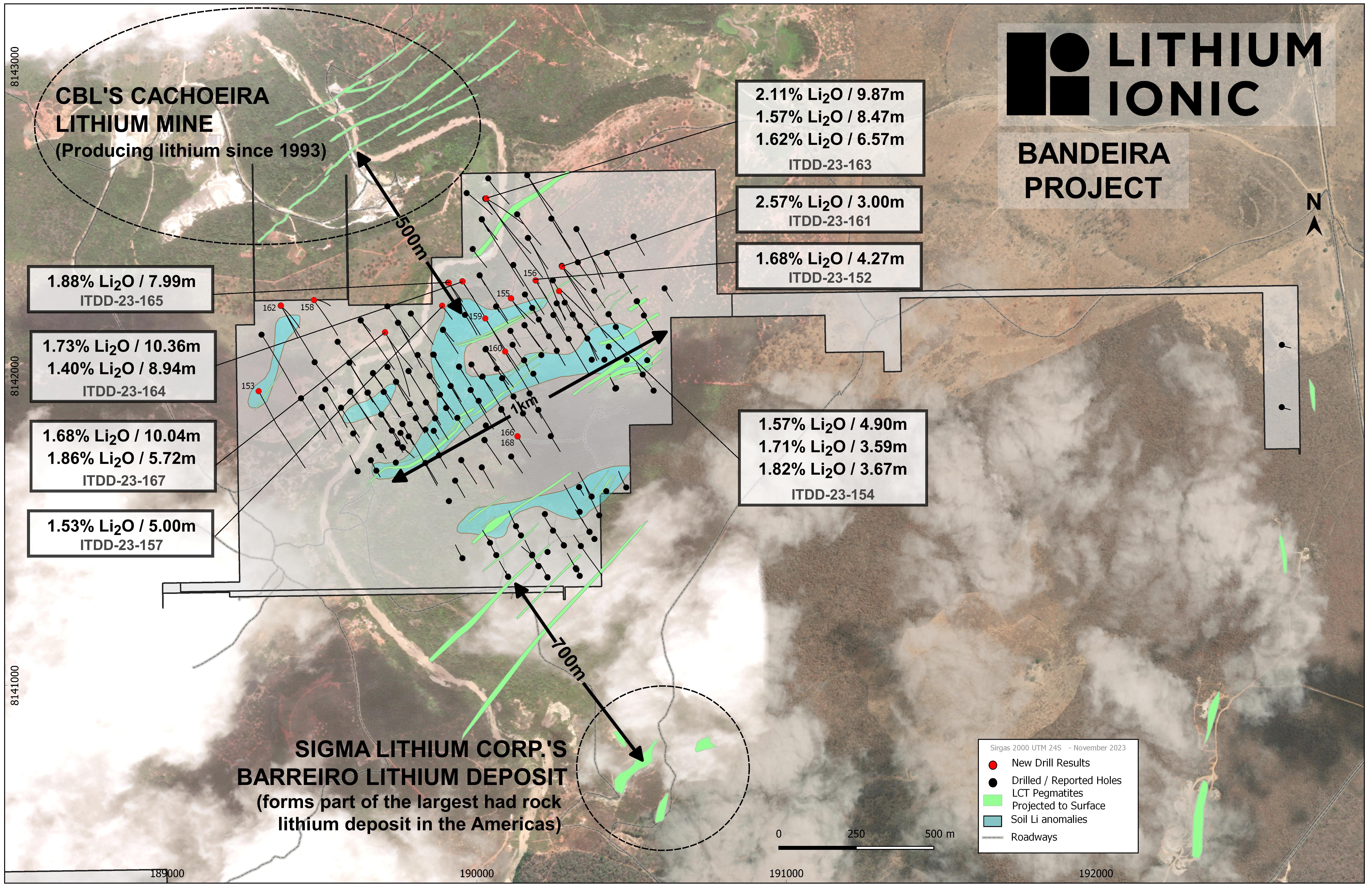 231102_Figure 1. Plan Map Bandeira Drill Results_Final