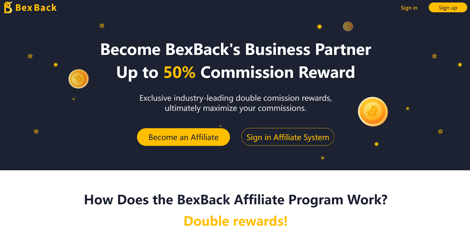 BexBack Exchange Launches Affiliate Program: Lifetime