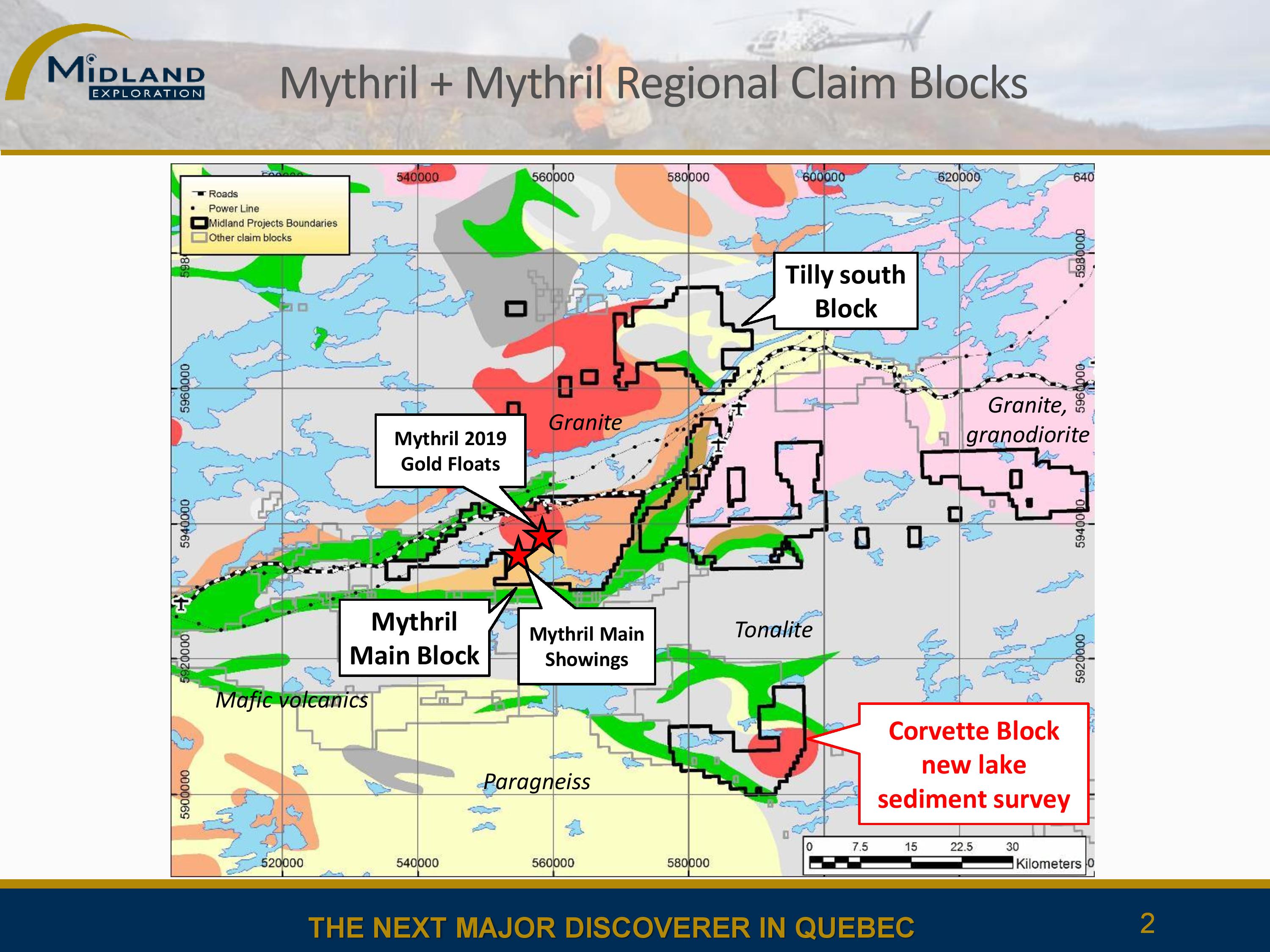 Géologie régionale des projets Mythril et Mythril régional