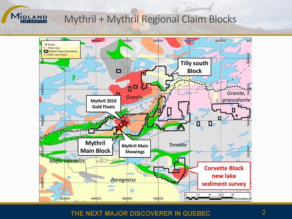 Géologie régionale des projets Mythril et Mythril régional
