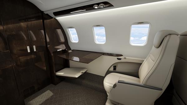 Executive Suite aboard the Learjet 75 Liberty