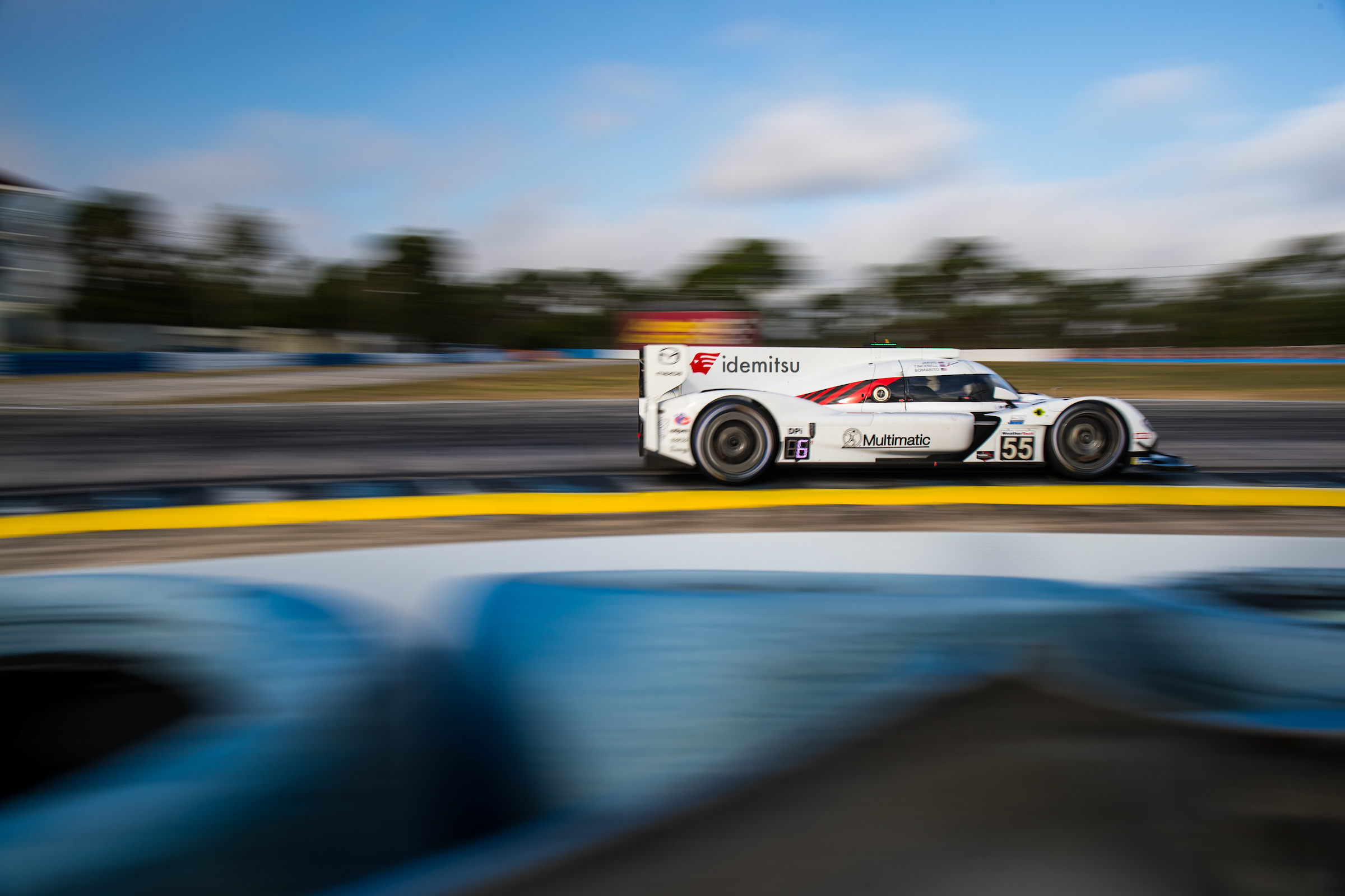 Mazda DPI Car #55 finishes in second place at 12 Hours Sebring 2021.