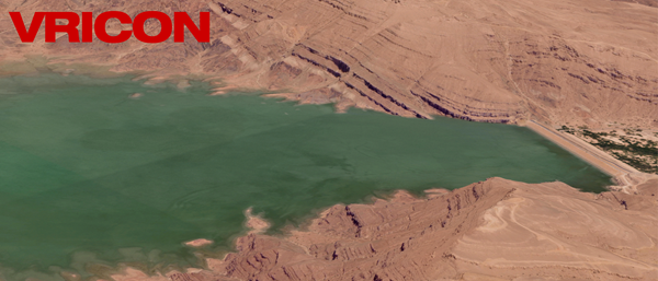 Vricon 3D model of the Marib Dam, Yemen. Vricon's 3D geodata scales to meet users' needs, anywhere in the world. 
