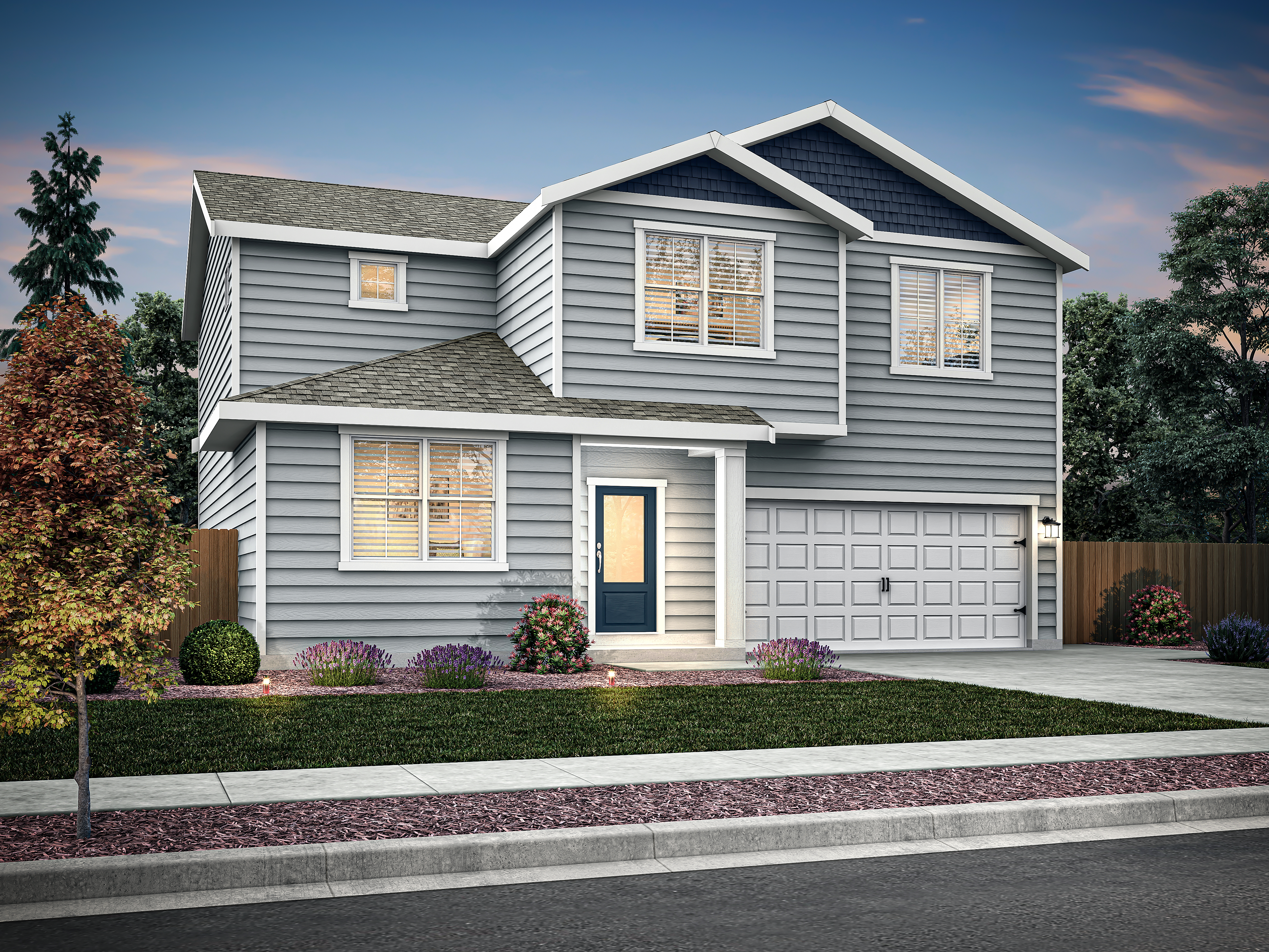 The four-bedroom, two-and-a-half bathroom Mercer features an open-concept layout thoughtfully designed for families.