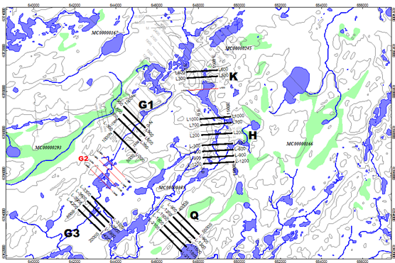 Figure 2 Proposed areas for upcoming HLEM survey at the East Preston Uranium Project