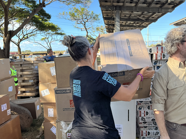 GREATER GOOD CHARITIES IN PARTNERSHIP WITH SOUTHWEST AIRLINES AND LUCKY DOG ANIMAL RESCUE TRANSPORTS HUMANITARIAN SUPPLIES TO MAUI AND OPERATES EMERGENCY AIRLIFT OF MORE THAN 130 SHELTER PETS FROM THE ISLAND TO THE PACIFIC NORTHWEST