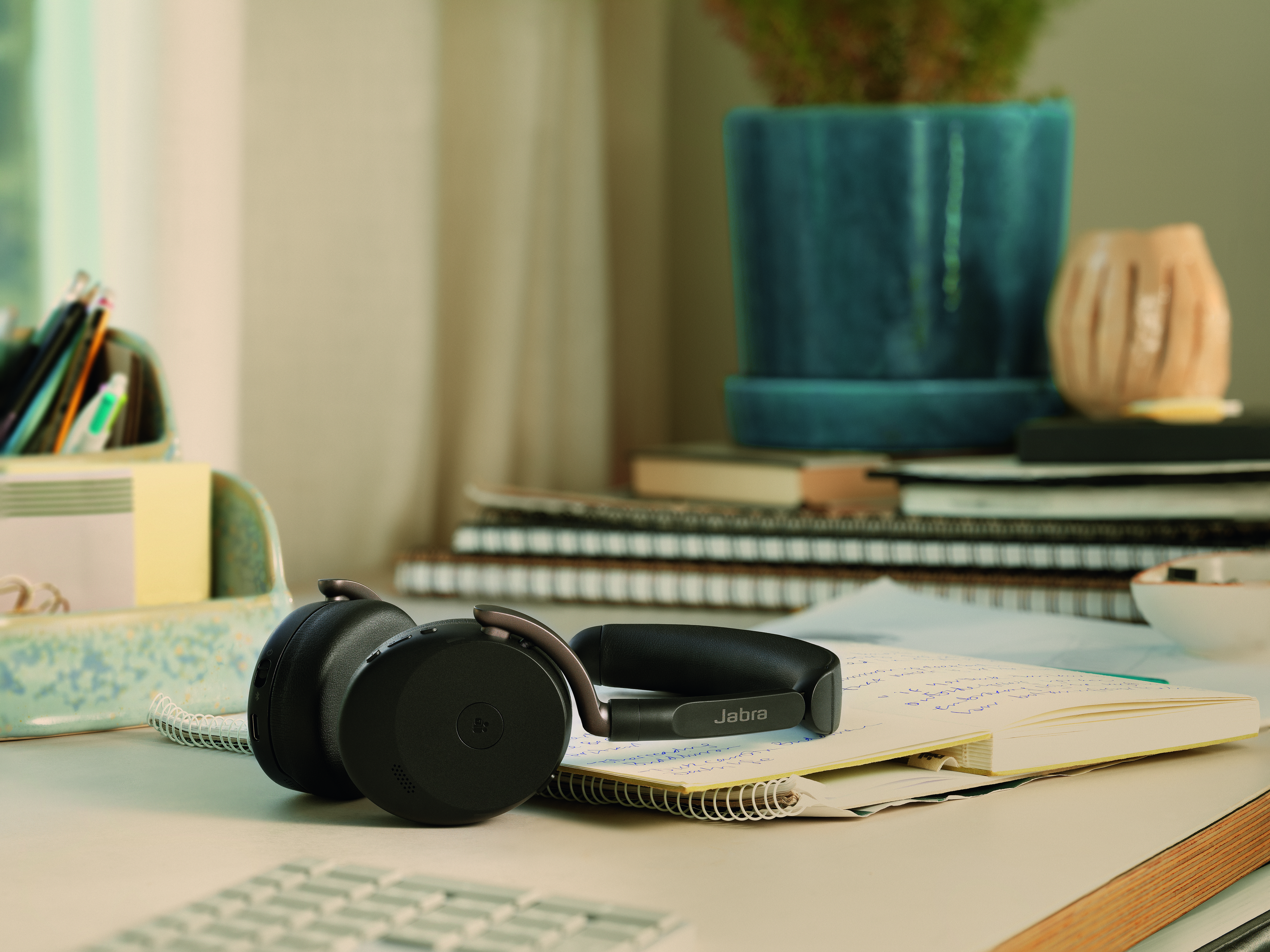 Jabra Evolve3 65 Flex Headset on Desk